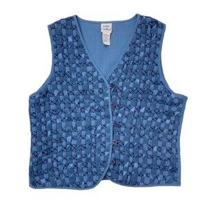 Vintage Koret City Blues Chambray Woven Vest